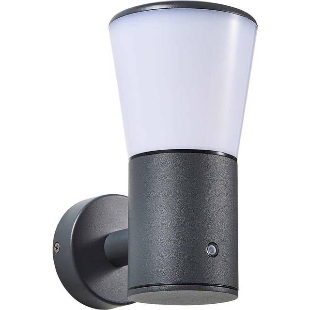 Shem Outdoor Wall Light with Photocell Sensor, Anthracite
