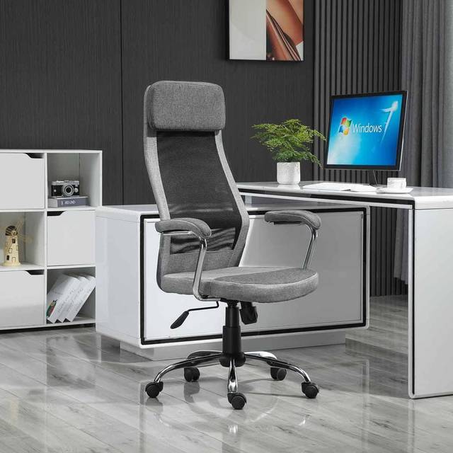Vinsetto Home Office Mesh Task Chair Ergonomic Armless Mid Back Height Adjustable with Swivel Wheels