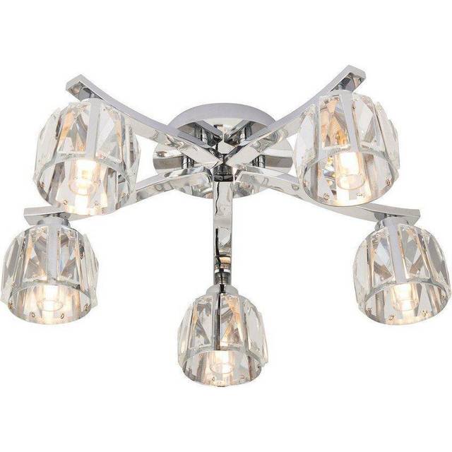 Endon 96454 Ria Bathroom 5 Light Semi Flush Ceiling Light Chrome Plate