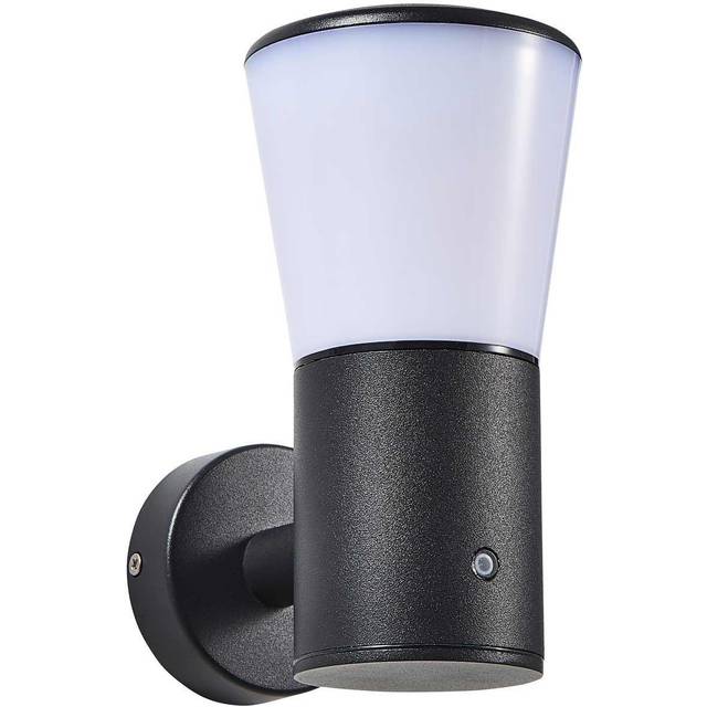 Zink GAMMA Outdoor Wall Lantern with Dusk Til Dawn Sensor Black