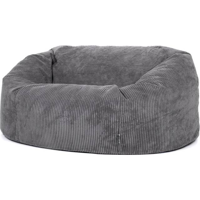 icon Soul Giant Corduroy 2-Seater Bean Bag Chair - Grey
