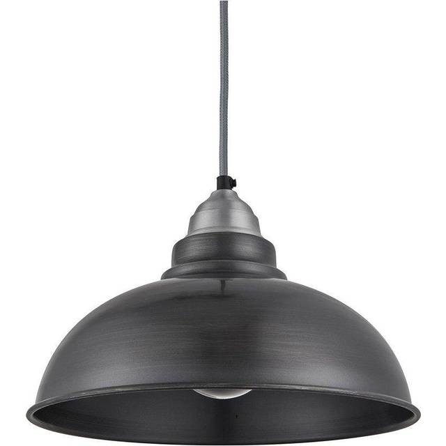 Old Factory Pendant - 12 Inch - Light Pewter