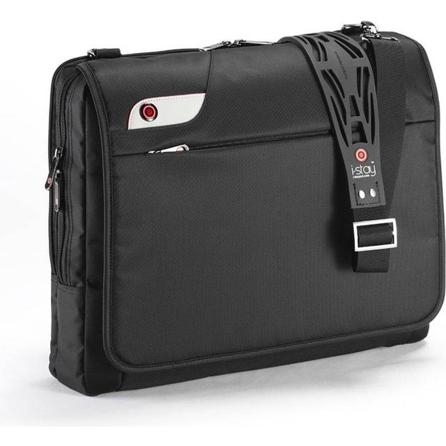i-Stay 15.6 - 16 Inch Messenger Bag with Non-Slip Bag Strap Black