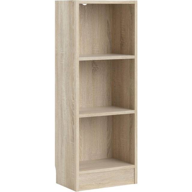 Florence Basic 2 Shelf Oak Narrow Low Bookcase - Furniture to Go - Brown