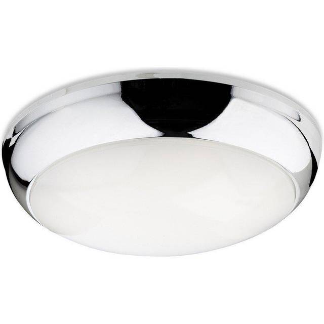 Firstlight Regis Modern Style LED Flush Ceiling Light 8W Cool White in Chrome and Opal