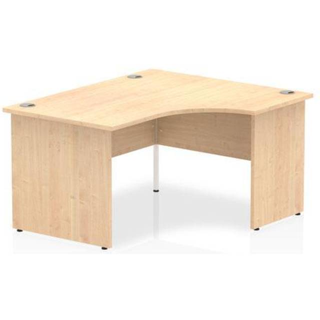 Impulse 1400mm Right Crescent Desk Maple Top Panel End Leg