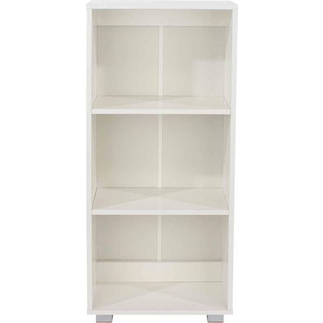 Lido low narrow bookcase - White