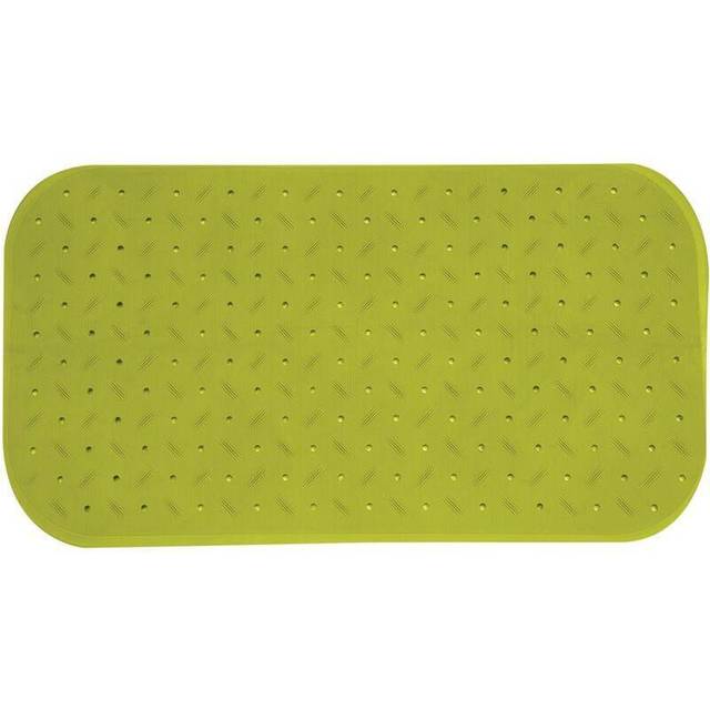 MSV Duschmatta av hög kvalitet, antibakteriell, halkfri med sugkoppar, grön, doftande dusch, ca 36 x 76 cm, tvättbar vid 60 °C