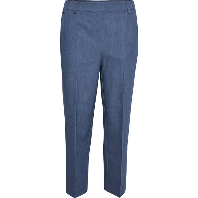 Women's crop pants KAFFE Sakura HW - Bleu