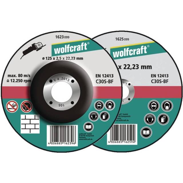 Wolfcraft 1623300 Angle Grinder Cutting Discs ø 125mm 5-pk