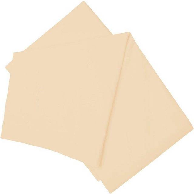 200 Thread Count Cotton Blend Percale Flat Sheet - Cream (Single (3&#39;))