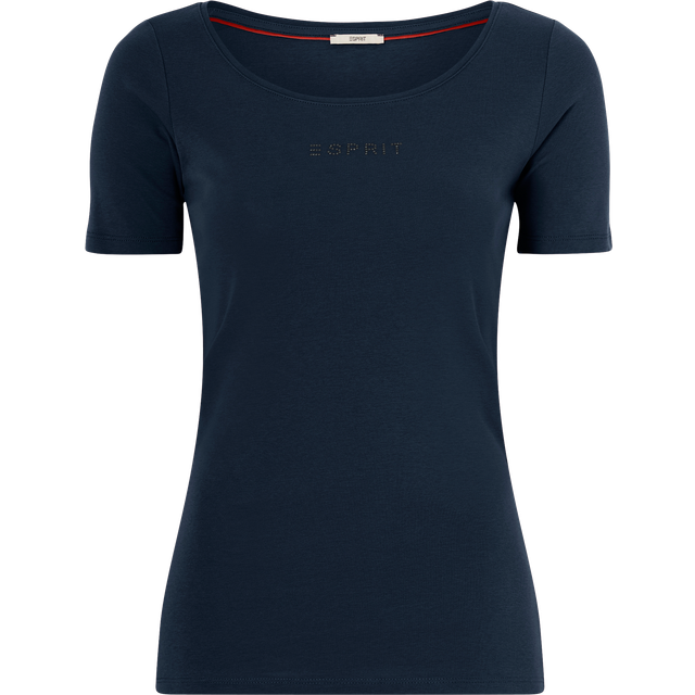 Women's T-shirt Esprit Rhinestones - Bleu - XS