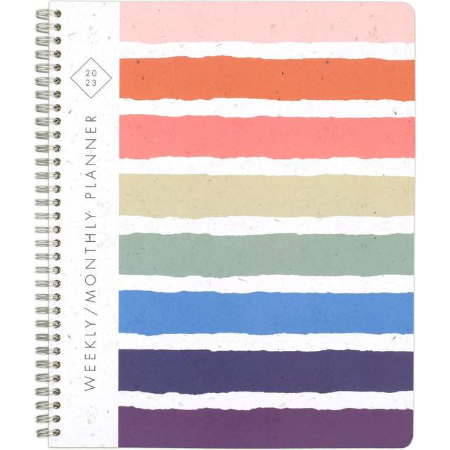 Cambridge 2023 vecko- och månadsplanerare, 20-1/2" x 11", Stor, GreenPath, Stripe (GP31-905)
