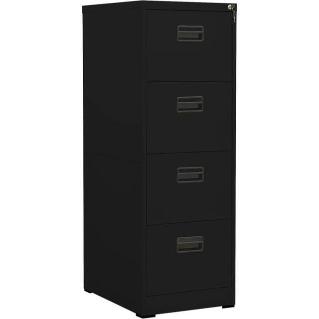 vidaXL Filing Cabinet Black 46x62x133 cm Steel