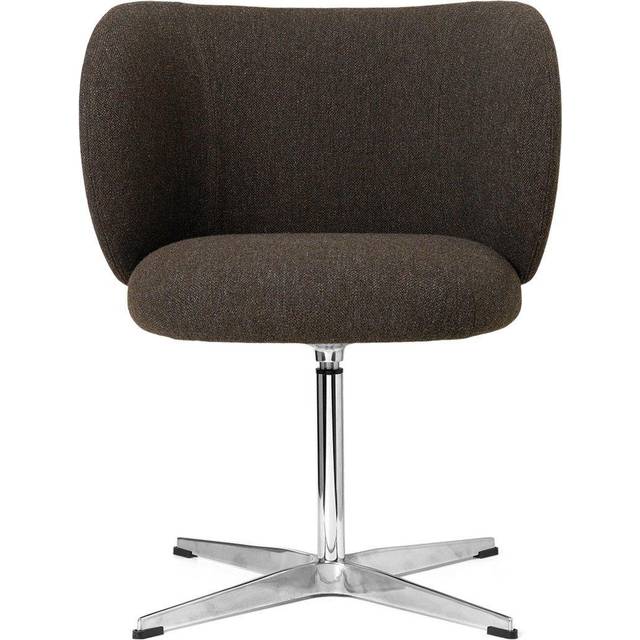 Rico Dining Swivel Bouclé Dining Chair, Dark Grey Melange