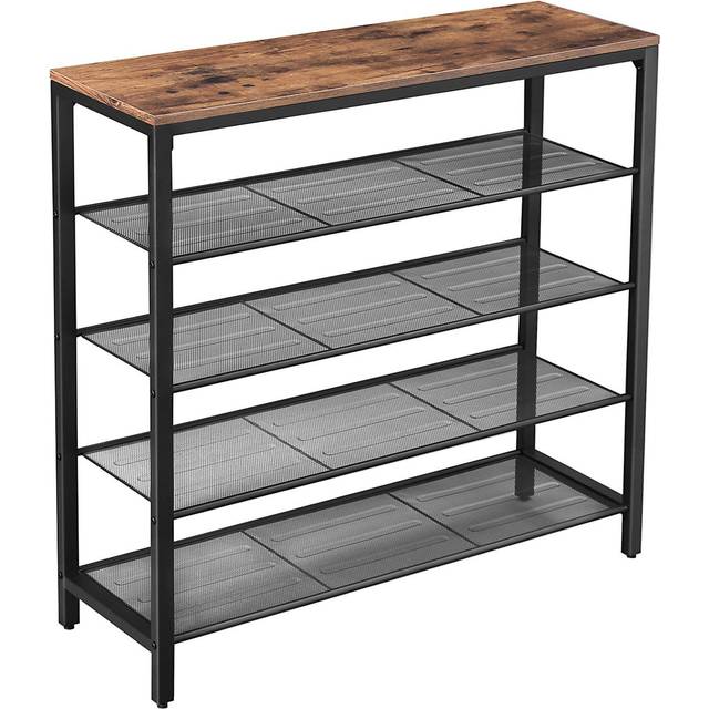 Shoe Storage Organiser with 4 Mesh Shelves