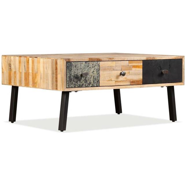 vidaXL Solid Reclaimed Teak Coffee Table 90x65x40cm Living Room Plant Stand