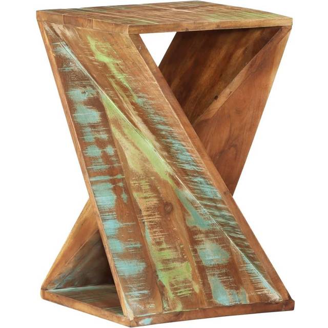 vidaXL Side Table 35x35x55 cm Solid Wood Reclaimed - Multicolour