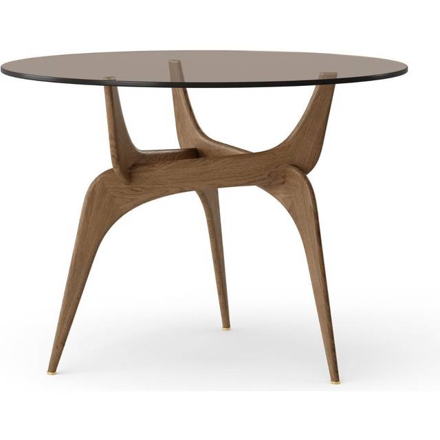 Triiio Coffee Table Ø90 cm, Smoked Oak / Bronze Glass