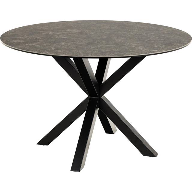 Heaven 120cm Dining Table - Black Ceramic With Matt Black Base