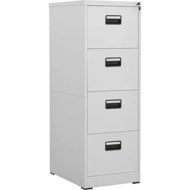 Vidaxl Filing Cabinet Light Grey 46x62x133 Cm Steel