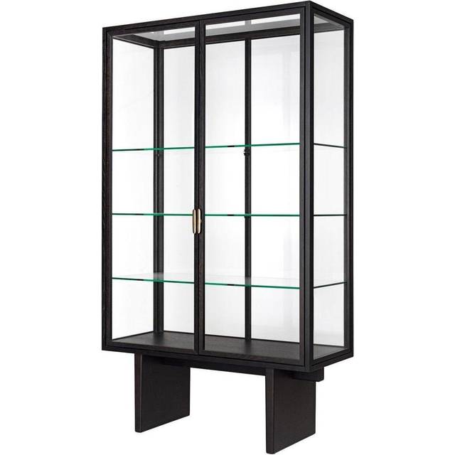 Gubi Private Vitrineskab 110x45x191 Cm Bejdset Egetræ - Skabe & Vitrineskabe Messing Brown Black - 10125076