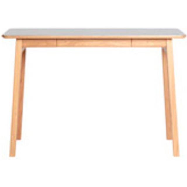 Magnus Olesen Freya Desk Solid Oak Lacquered/Beige Gray Linoleum 4175 Forbo