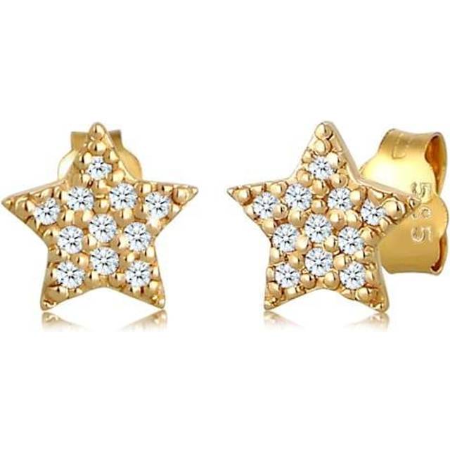 Diamore Damörhängen stjärnor 585 gult guld diamant (0,22 ct) vit 585 gult guld diamant (0,22 ct) vit rundslipning – 0312241213