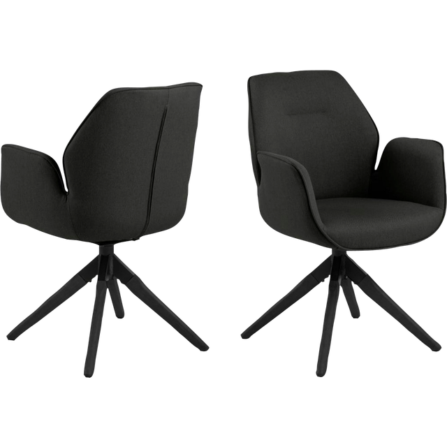 AC Design Furniture Aurelia Dark Grey/Black Køkkenstol 91cm 2stk