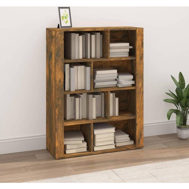 vidaXL Förvaringsskåp rökfärgad ek 80x30x106 cm konstruerat trä