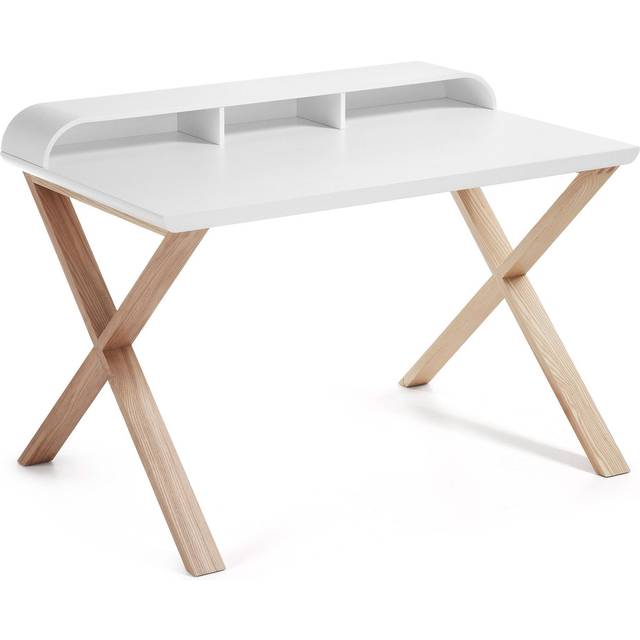White and ash Working table 120 x 79 cm