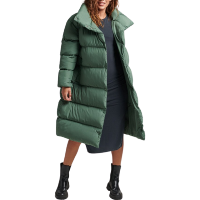 Long jacket woman Superdry - Vert