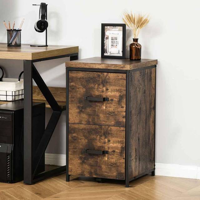 Vinsetto 70cm Vertical Office Filing Cabinet w/ 2 Drawer, Hanging File Folder