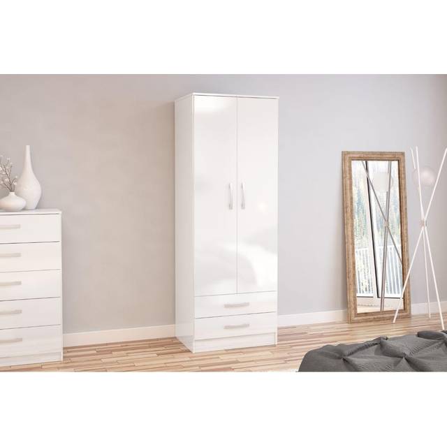 Birlea Lynx 2 Door Combi Robe Assorted Colours White Wardrobe