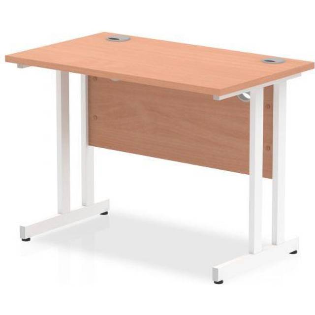 Impulse 1000/600 Rectangle White Cantilever Leg Desk Beech - MI001683