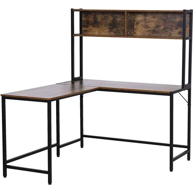 HOMCOM Shelving Unit - Brown & Black - CARTER | TJ Hughes