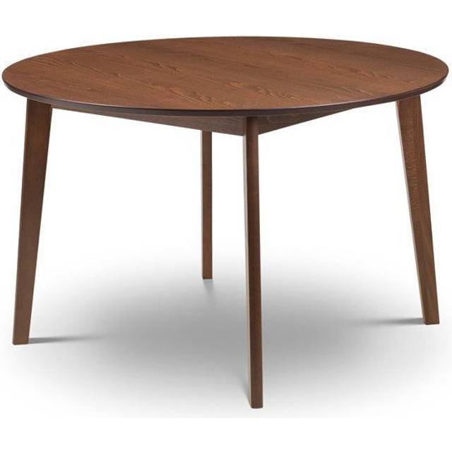 Julian Bowen Farringdon 4 Seater Circular Dining Table Walnut - Brown
