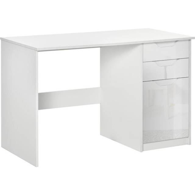 Computer Desk with Drawers Modern Writing Workstation with Storage Cabinet PC Study Table for Home Office Study White w/ Drawers Home Office - TJ Hugh