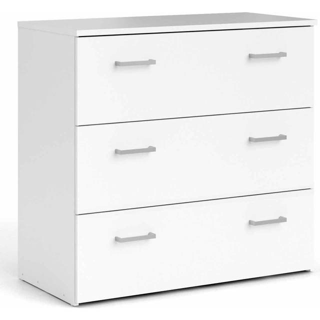Florence Space 3 Drawer White Chest of Drawers - Furniture To Go