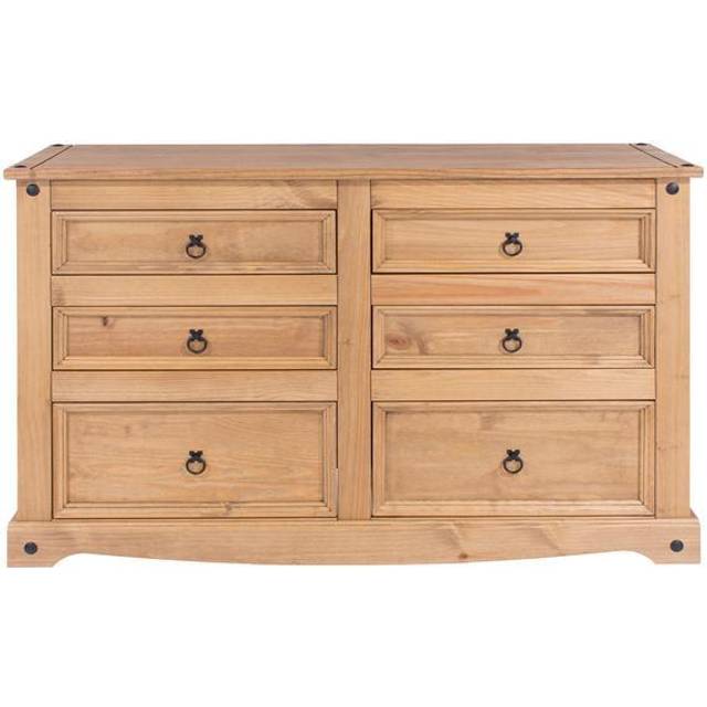 Corona 3 plus 3 Drawer Wide Chest - White