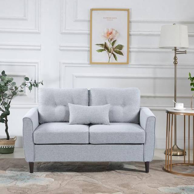 Traditional 2 Seater Sofa with Spring Padded Cushion and Armrest for Home Office - Home Living | TJ Hughes
