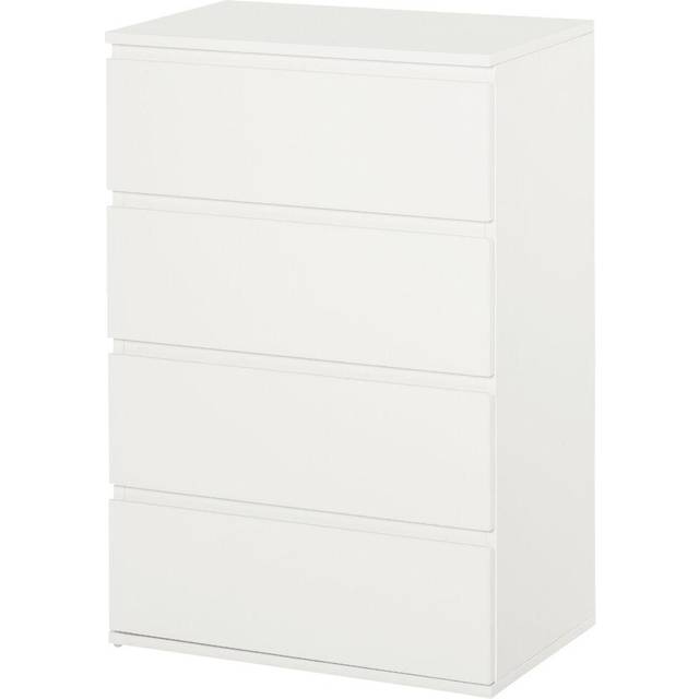 Chest of Drawers - 4 Drawers Storage Cabinet Floor Tower Cupboard for Bedroom Living Room - White Sideboard Room - Home Living | TJ Hughes