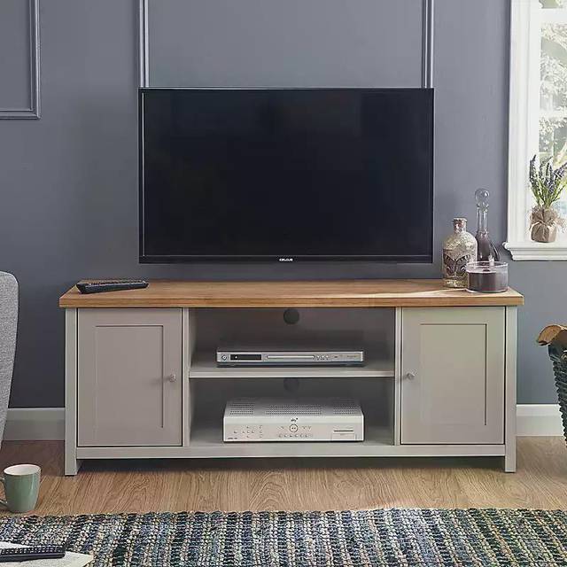 GFW Lancaster Large TV Cabinet - Grey, Grey