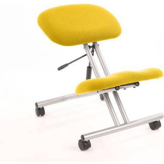 Dynamic Basic Tilt Task Operator Chair Without Arms Kneeler Senna Yellow Back, Silver Frame Without Headrest Medium Back