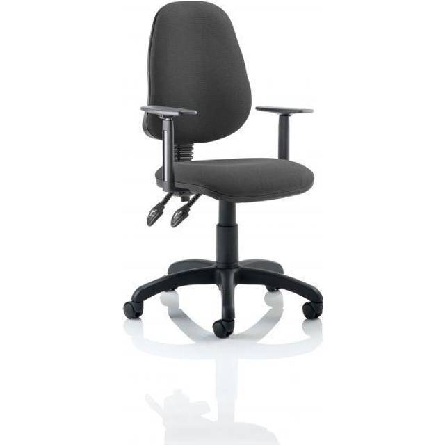 Eclipse II Lever Task Operator Chair Charcoal With Height Adjustable Arms