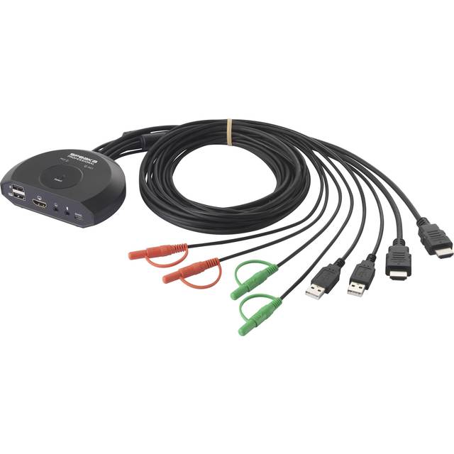 SpeaKa Professional SP-KVM-210 2 ports KVM changeover switch HDMI Keyboard 4096 x 2160 Pixel