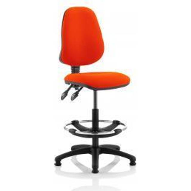 Eclipse Plus II Lever Task Operator Chair Orange With Draughtsman Kit