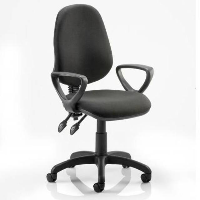Eclipse II Lever Task Operator Chair Black With Loop Arms