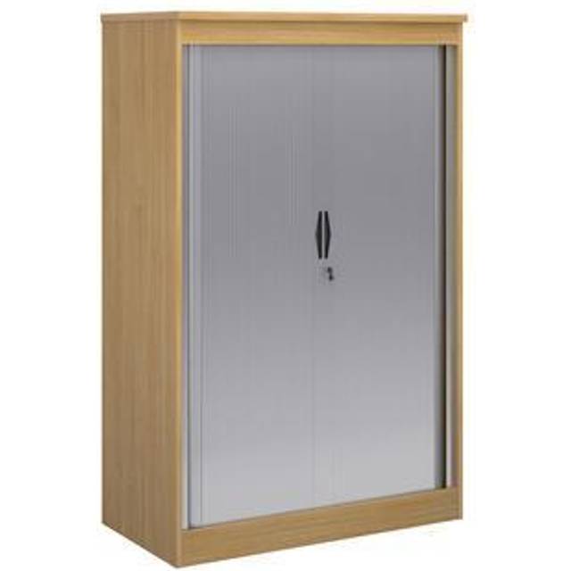 Systems horizontal tambour door cupboard 1600mm high - oak - Oak
