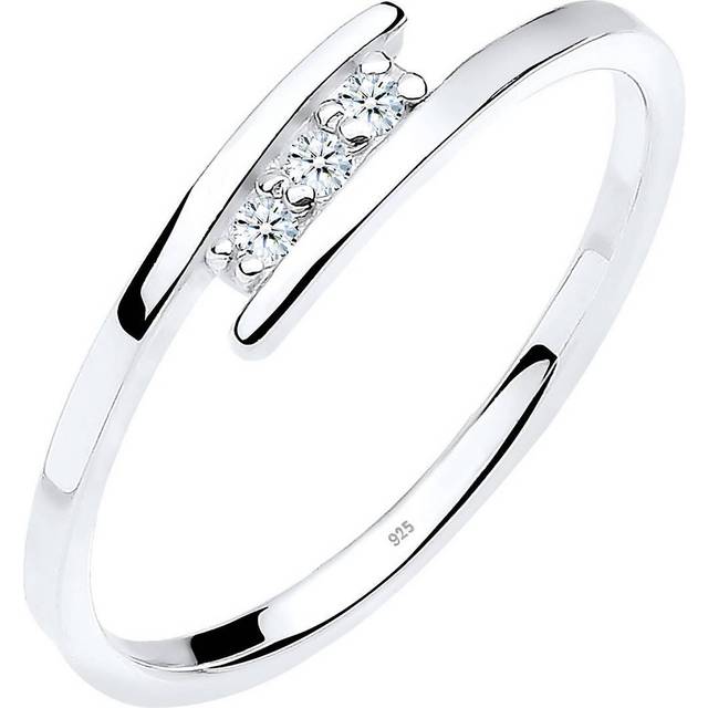 Diamore Dam 925 Sterling Silver 0,06 ct Diamantring e Silver, M, colore: Vitt, cod. 0609722413_52